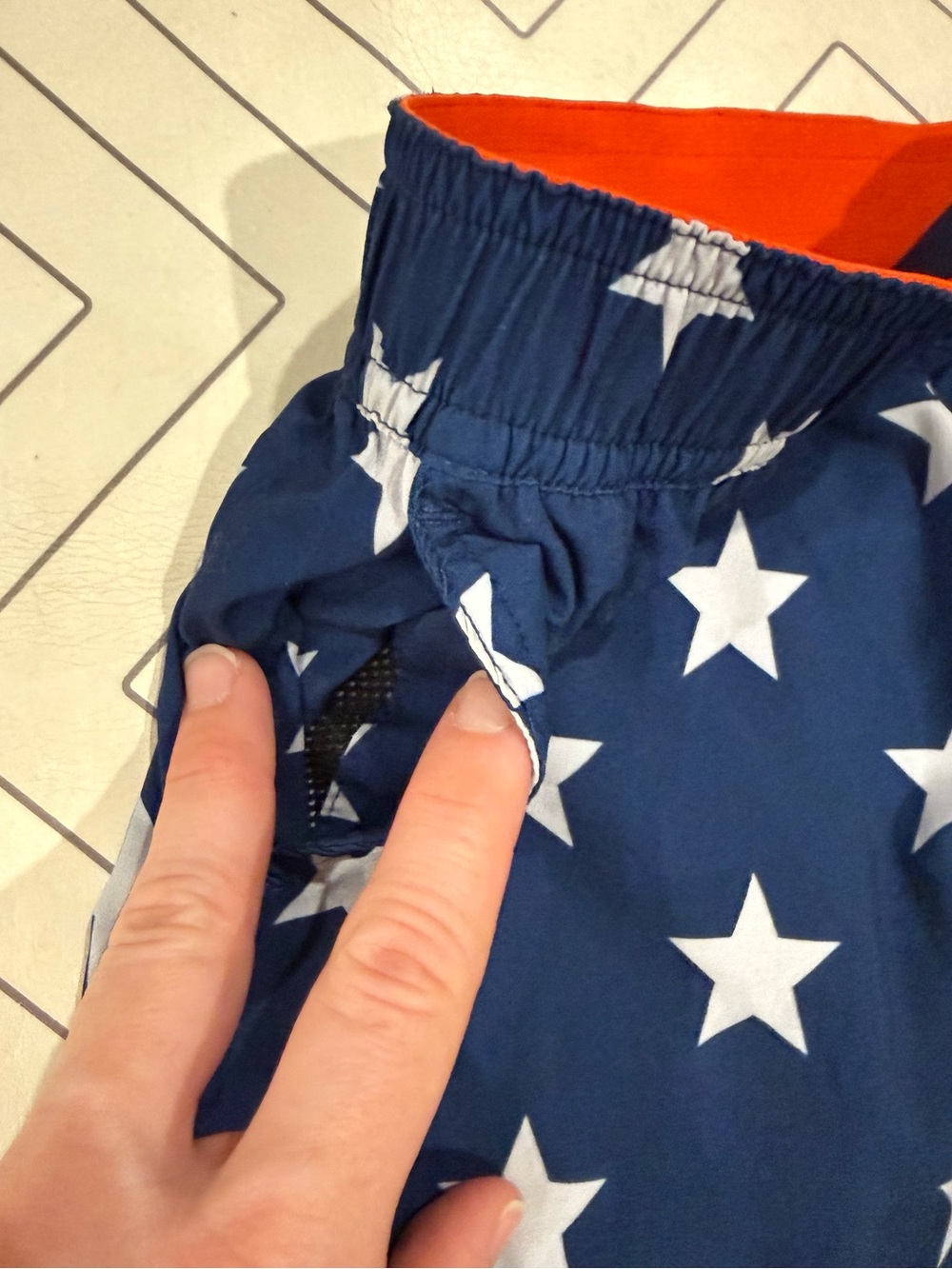 Baseball Lifestyle 101 Navy Star Print Athletic Shorts - Picture 9 of 13